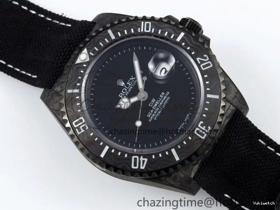 Black Strap Dweller on Dial A2824 DIWF Edition Nylon 43mm Black Best Carbon Sea 0411